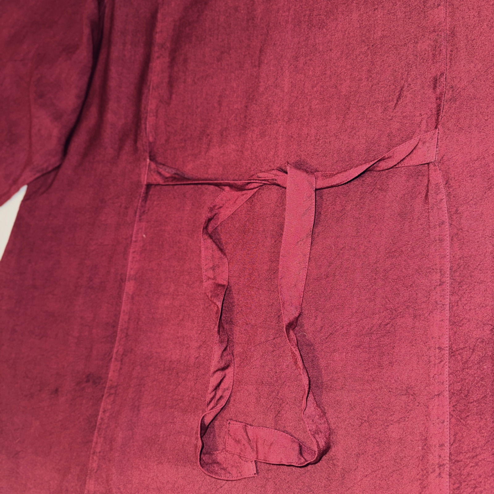Holy Clothing 3x Burgundy Embroidered Tunic Top Rayon Boho Ren Faire Peasant Nwt — image 6 of 8